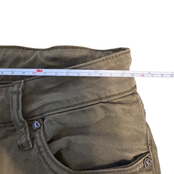 KUT from the Kloth Olive Green Crop Straight Leg Raw Hem Pants Size 6 - Picture 8 of 8